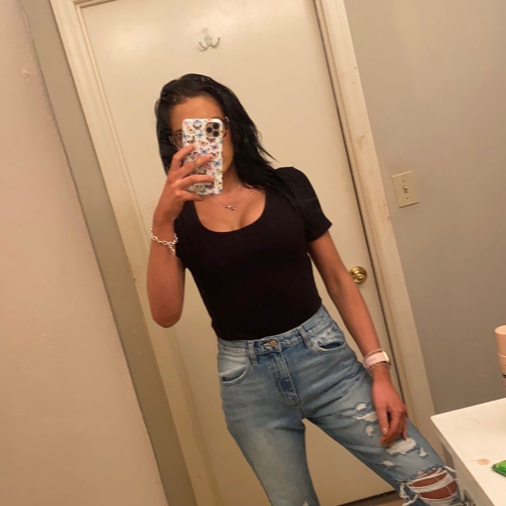 American Eagle Scoop neck bodysuit